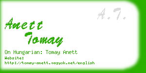 anett tomay business card